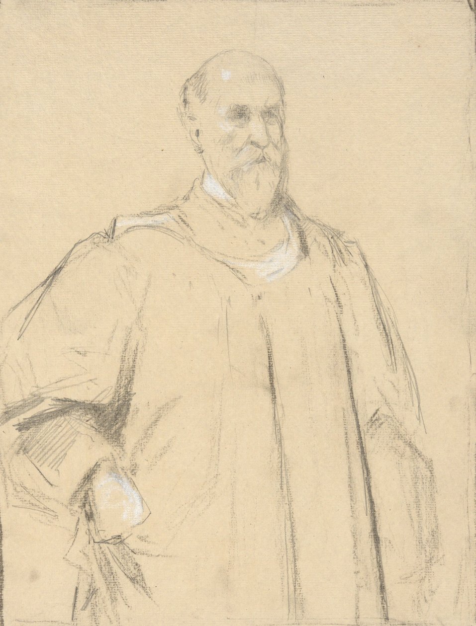 Judge Wayland, Study for a Painting at Yale by John Ferguson Weir