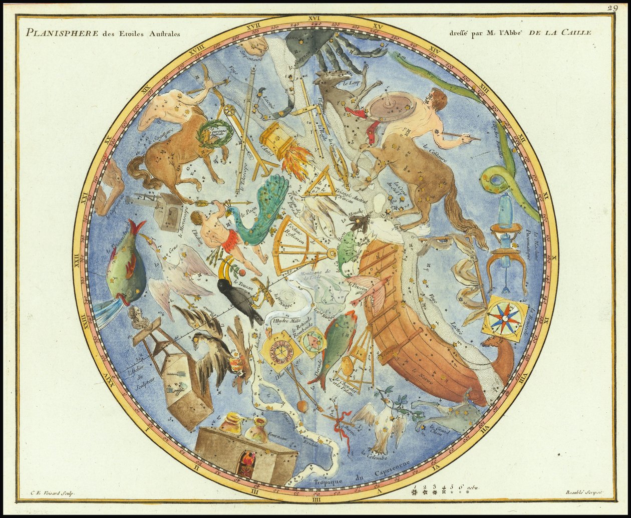 Planisphere of the Southern Stars by John Flamsteed
