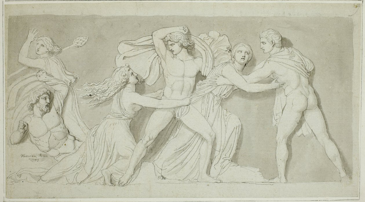 Amphion and Zethus Delivering their Mother Antiope from the Fury of Dirce and Lycus by John Flaxman