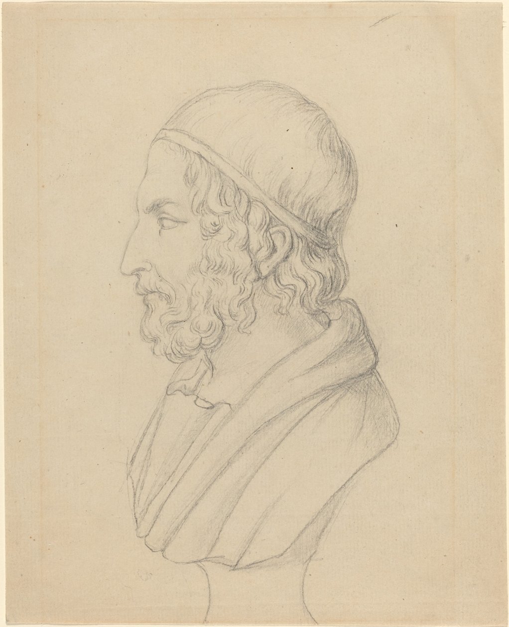 Classical Portrait Bust of a Bearded Man by John Flaxman