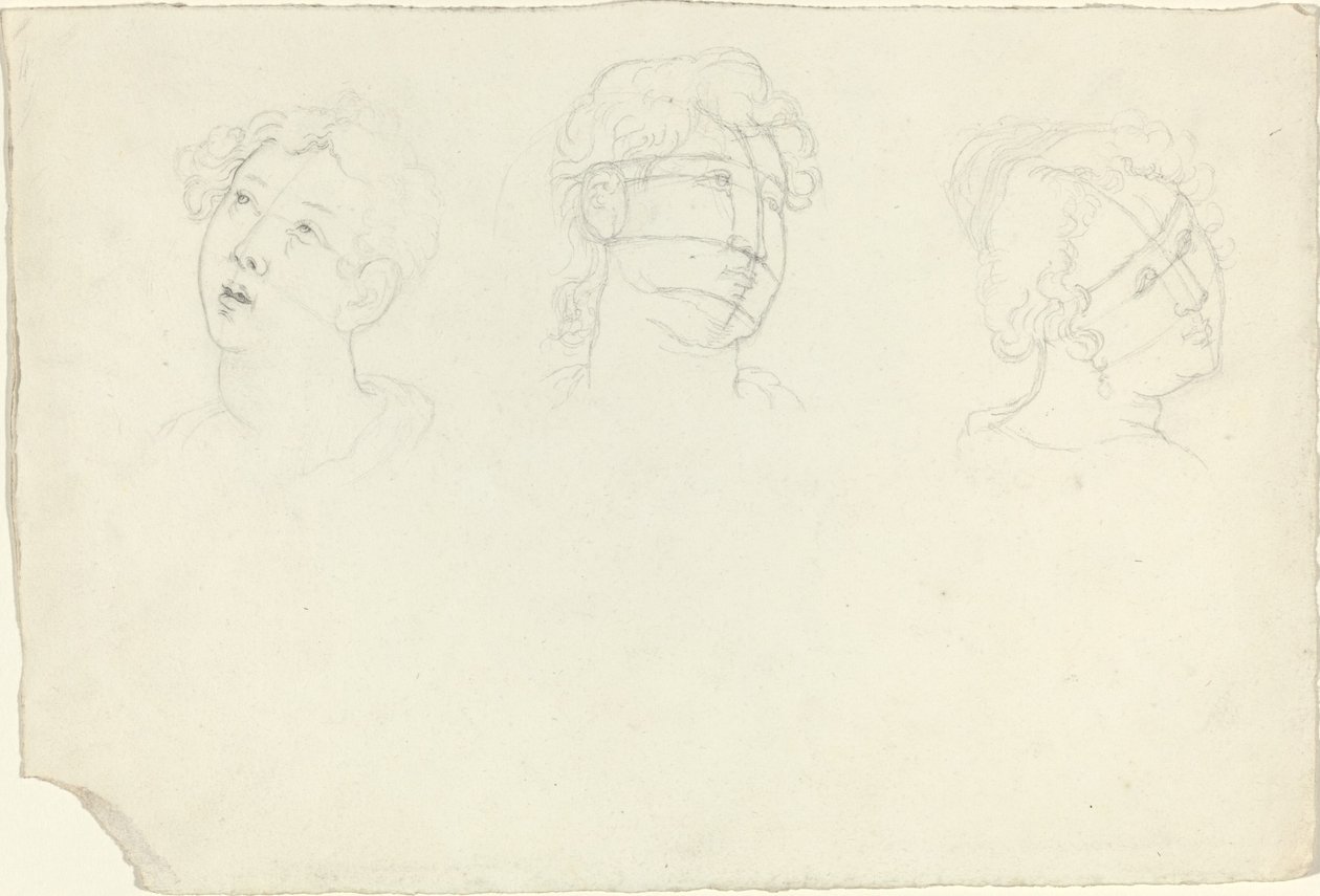 Head of Mary Magdalen and Two Saints by John Flaxman