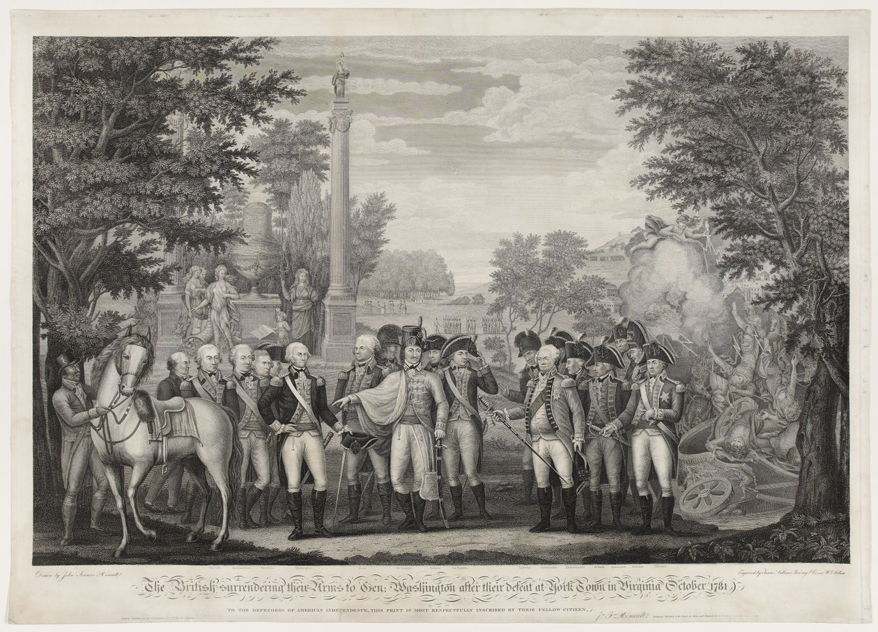 The British Surrendering Their Arms to Gen. Washington After Their Defeat at York Town in Virginia October 1781 by John Francis (after) Renault