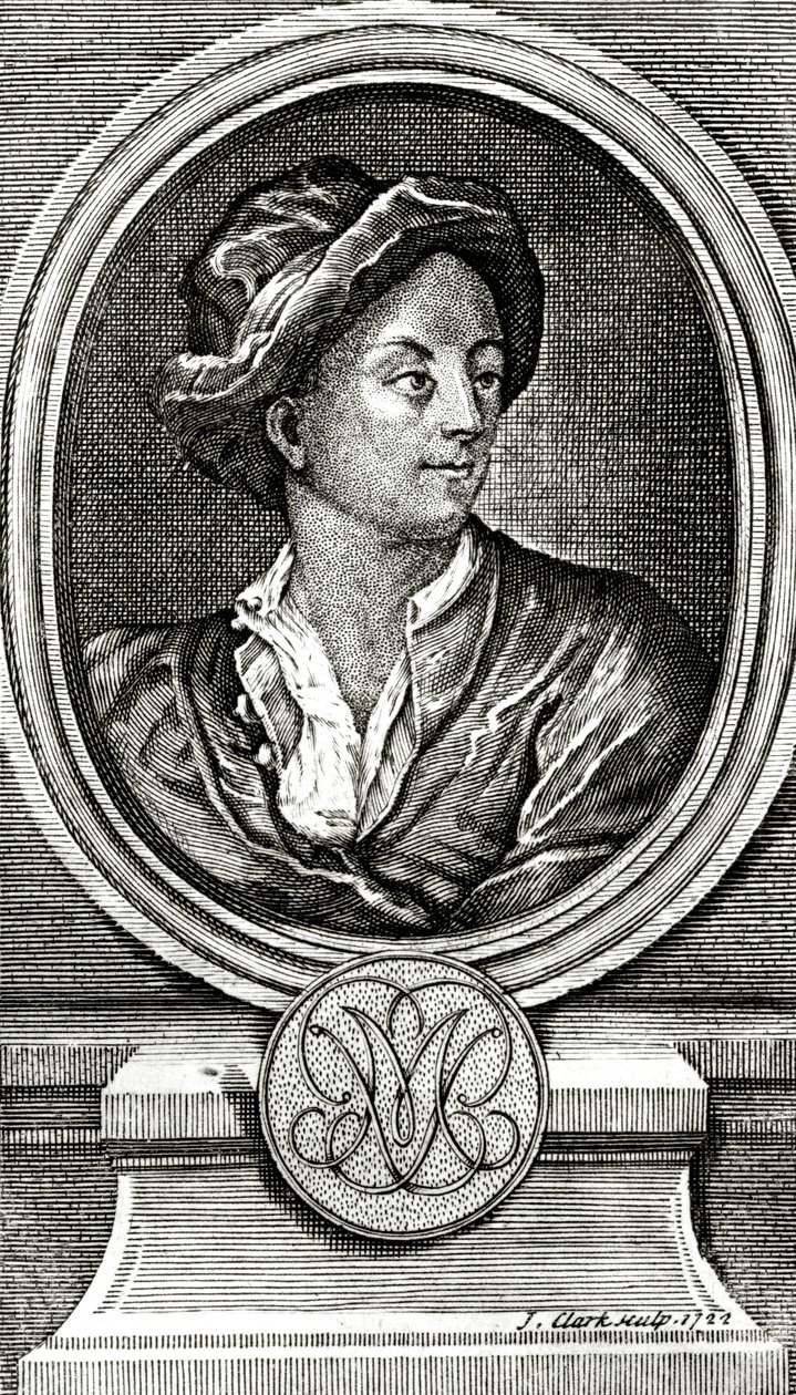 Matthew Prior, Engraved by J. Clark, 1722 by John Francis Rigaud