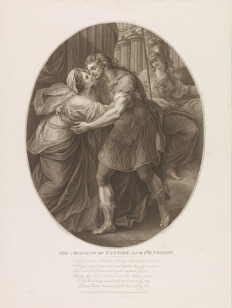 The Meeting of Ulysses and Penelope, Engraved by Francesco Bartolozzi by John Francis Rigaud