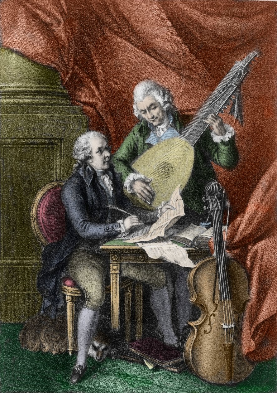 Wolfgang Amadeus Mozart and Franz Joseph Haydn by John Francis Rigaud