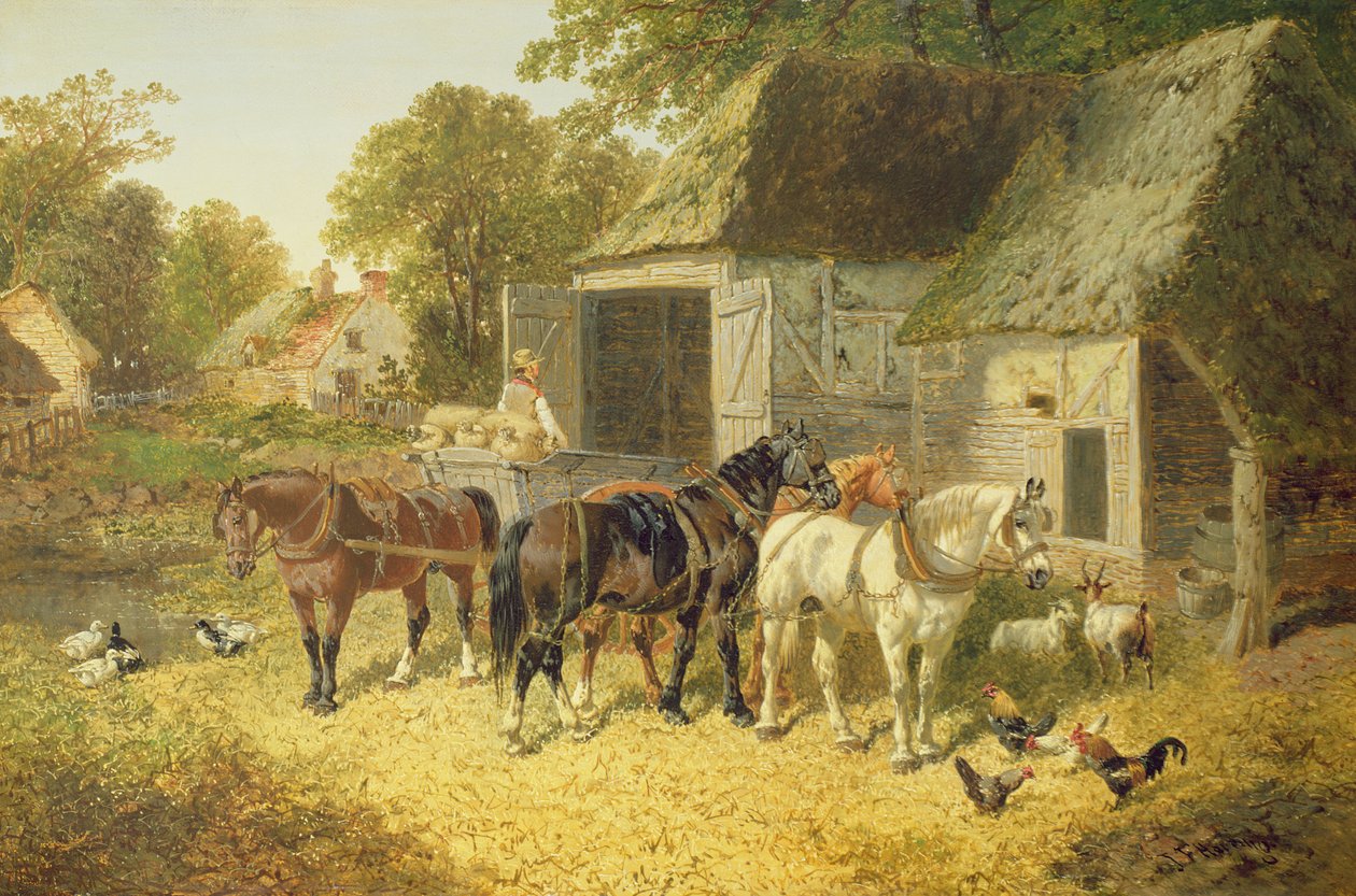 Horses in Harness by John Frederick Herring Junior