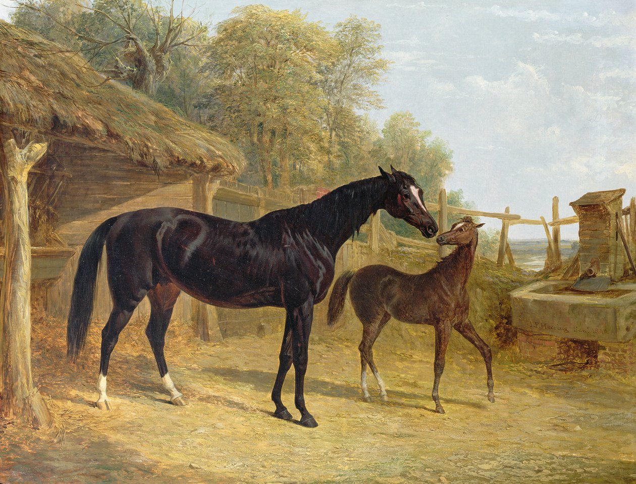 Levity, the Property of J.C. Cockerill Esq., with Her Foal Queen Elizabeth, the Property of Lord Dorchester, 1843 by John Frederick Herring Senior