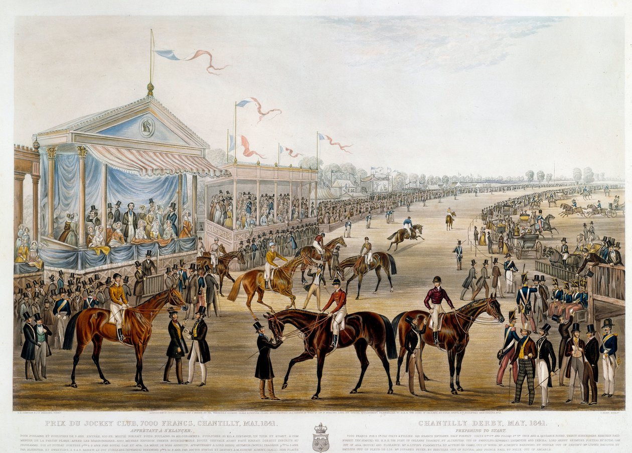 Prix du jockey club at Chantilly in 1841 by John Frederick Herring Senior