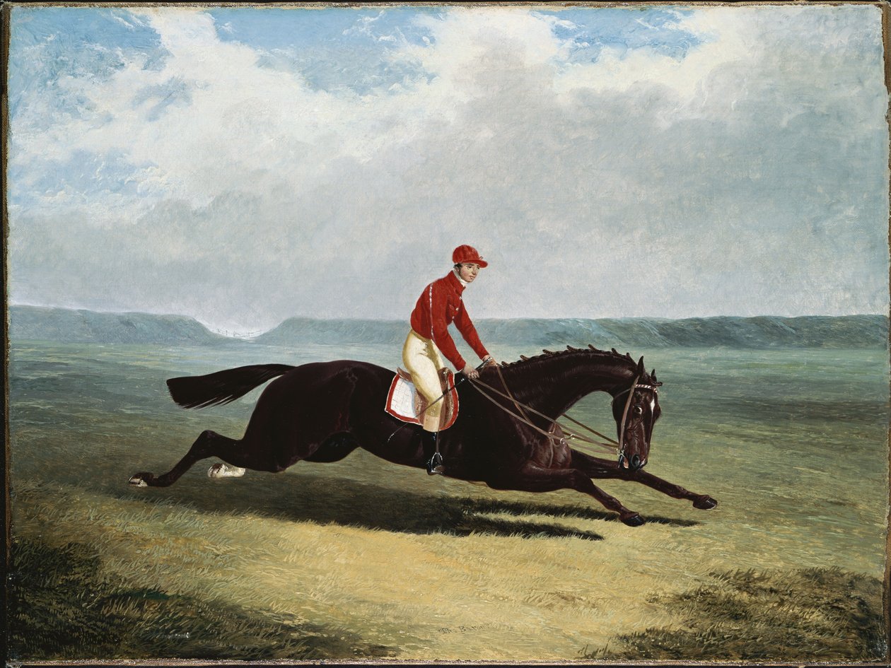 The Baron with Bumpy Up, at Newmarket by John Frederick Herring Senior