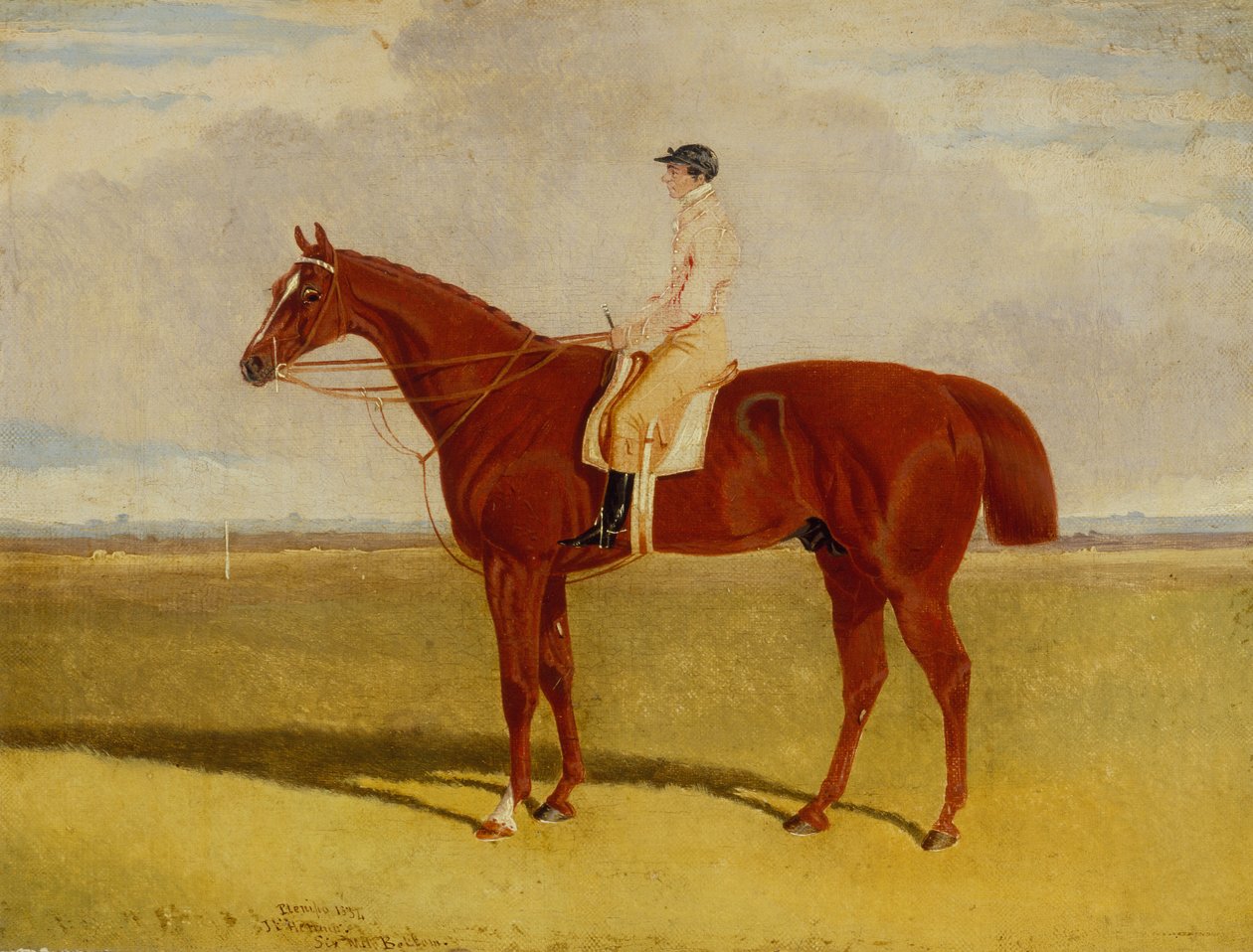 Plenipotentiary with P. Conolly up at six mile bottom, Newmarket by John Frederick Jr. Herring