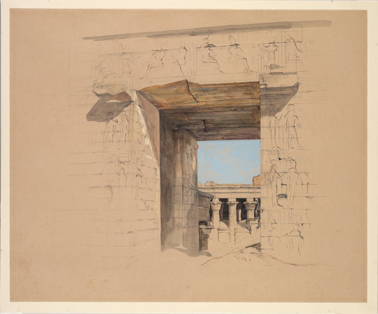 The Temple of Edfu: The Door of the Pylon, 1850 by John Frederick Lewis