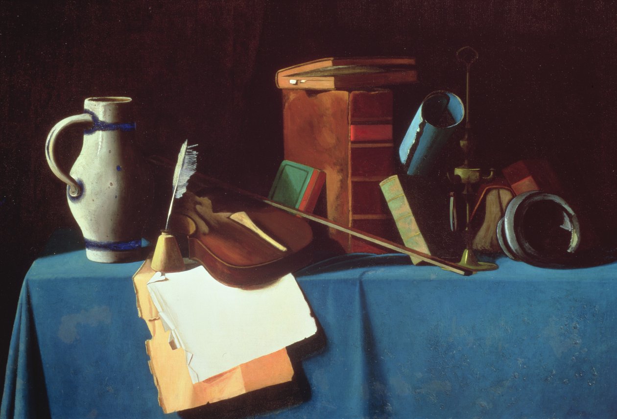 Tabletop with Violin by John Frederick Peto
