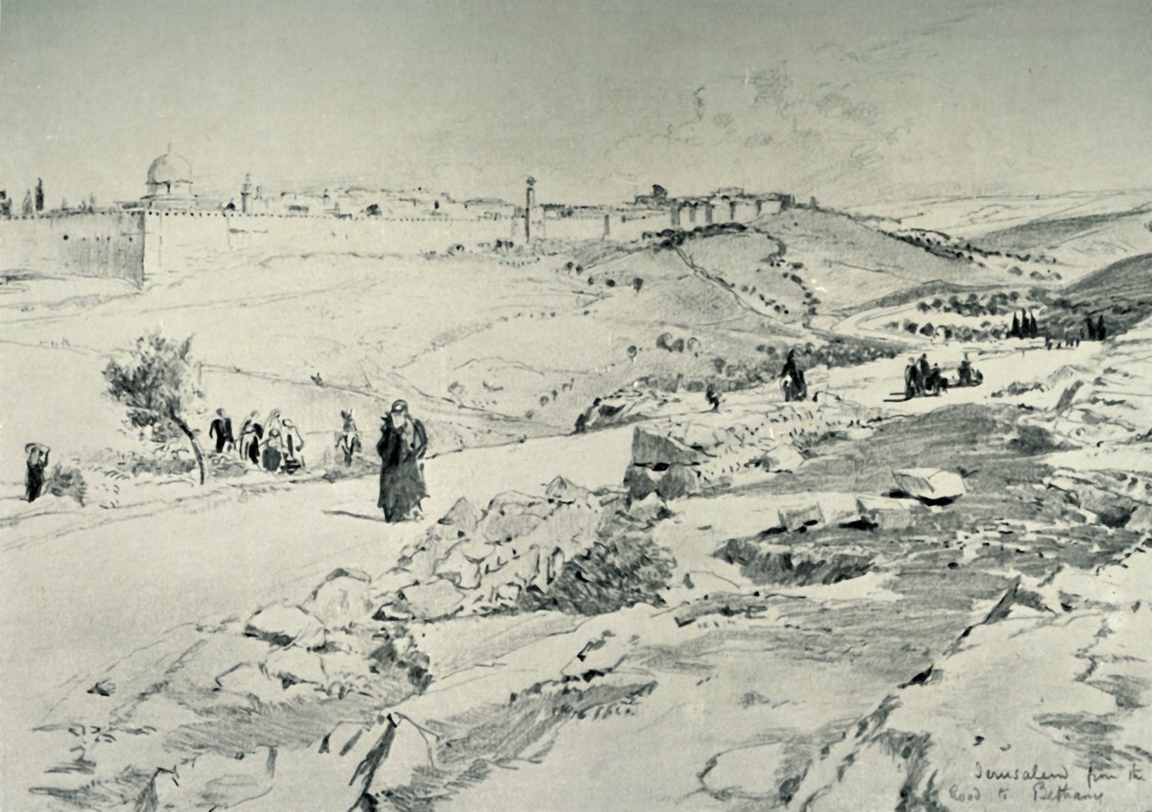 Jerusalem, with the Road from Bethany, 1902 by John Fulleylove