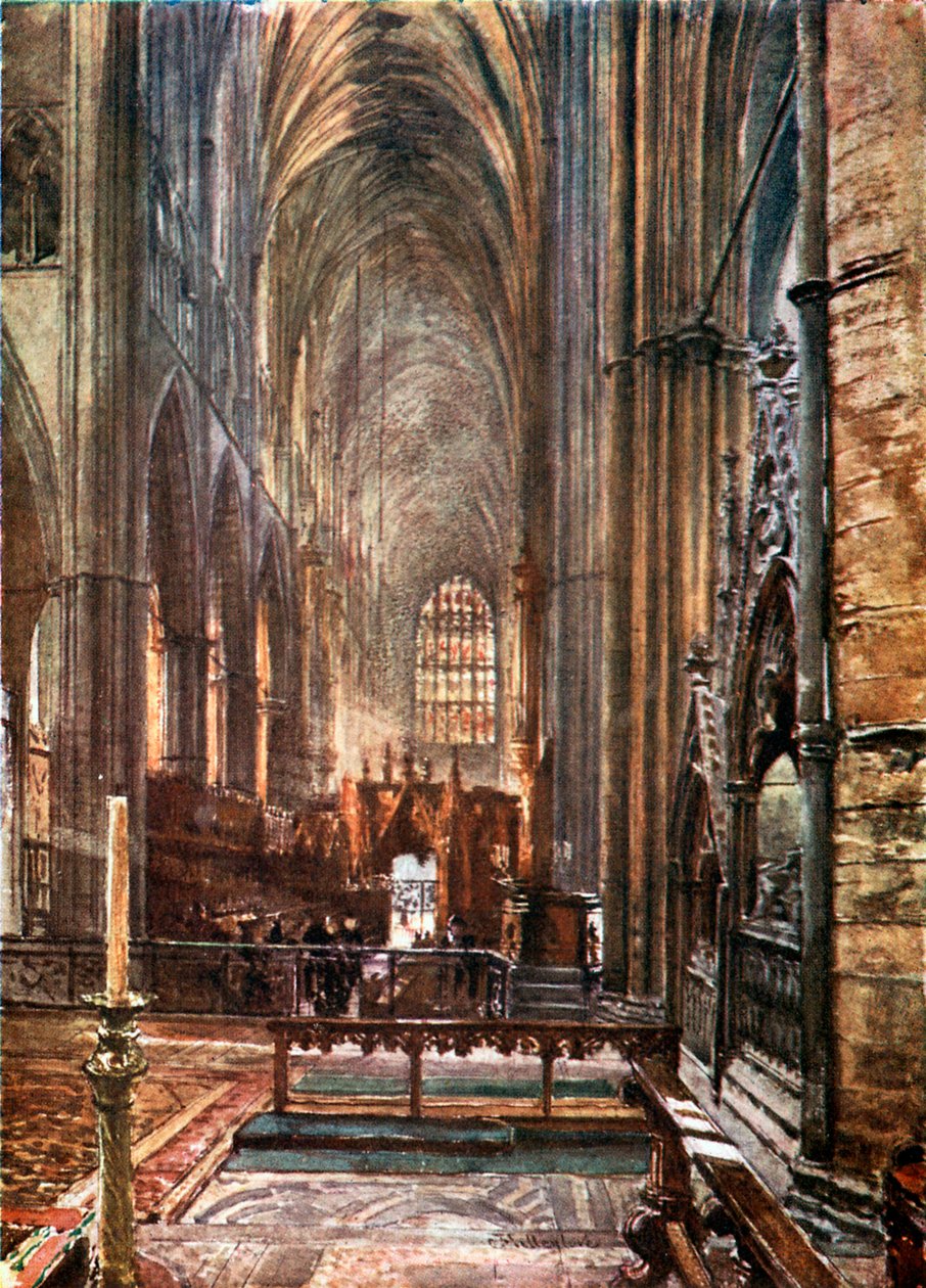 View of the Choir and Nave, looking West from the High Altar by John Fulleylove