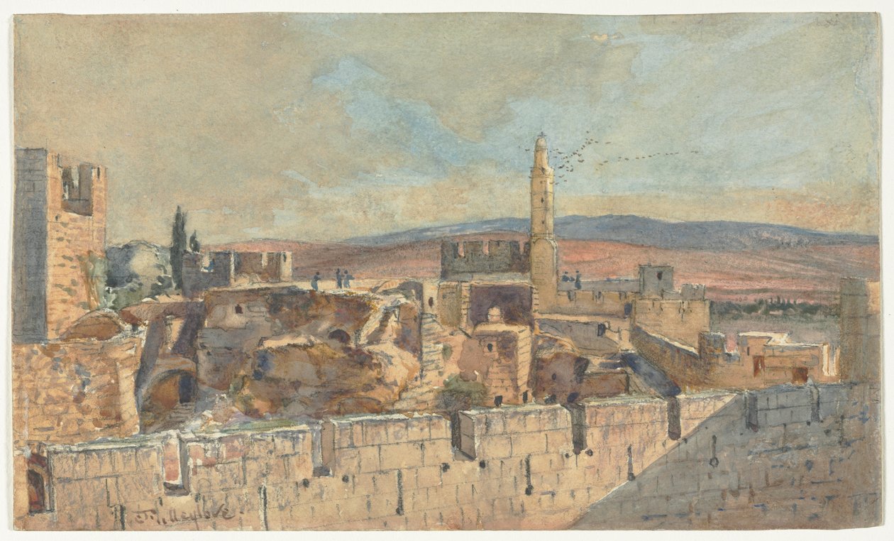View of the Old City of Jerusalem by John Fullylove