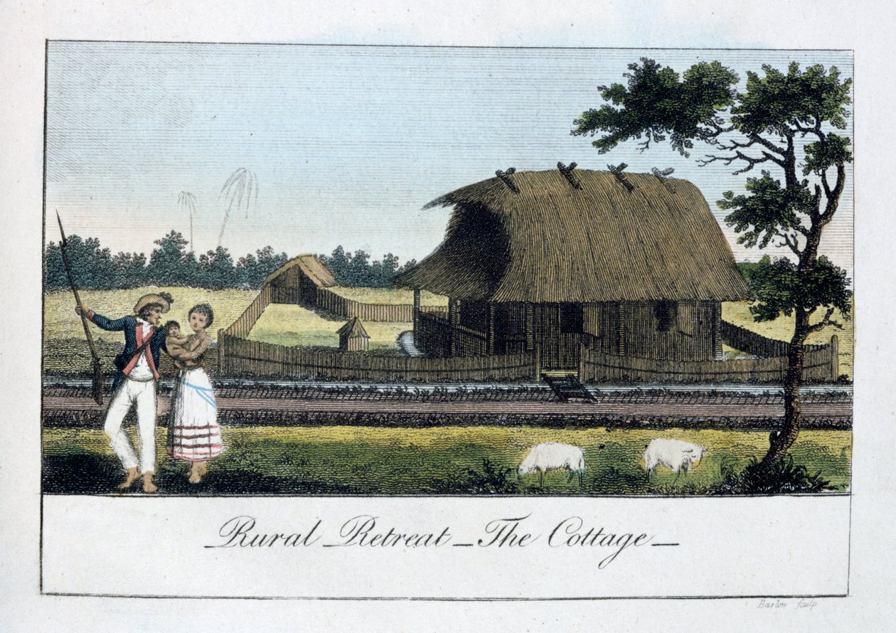 Rural Retreat, The Cottage, 1813 by John Gabriel Stedman