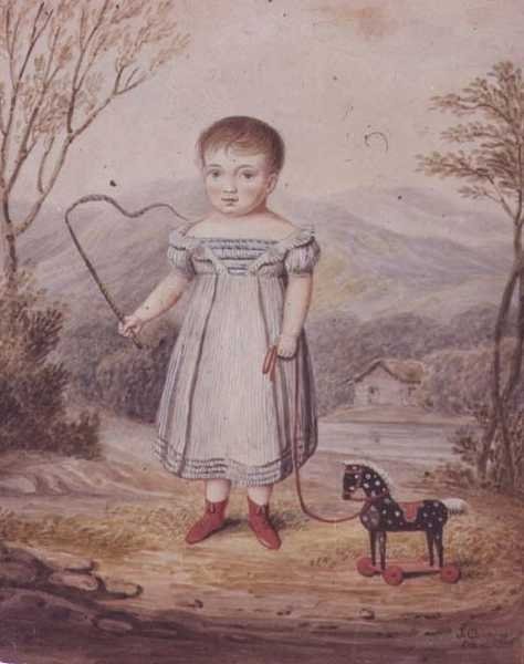 Girl with a Toy Horse by John Gadsby Chapman