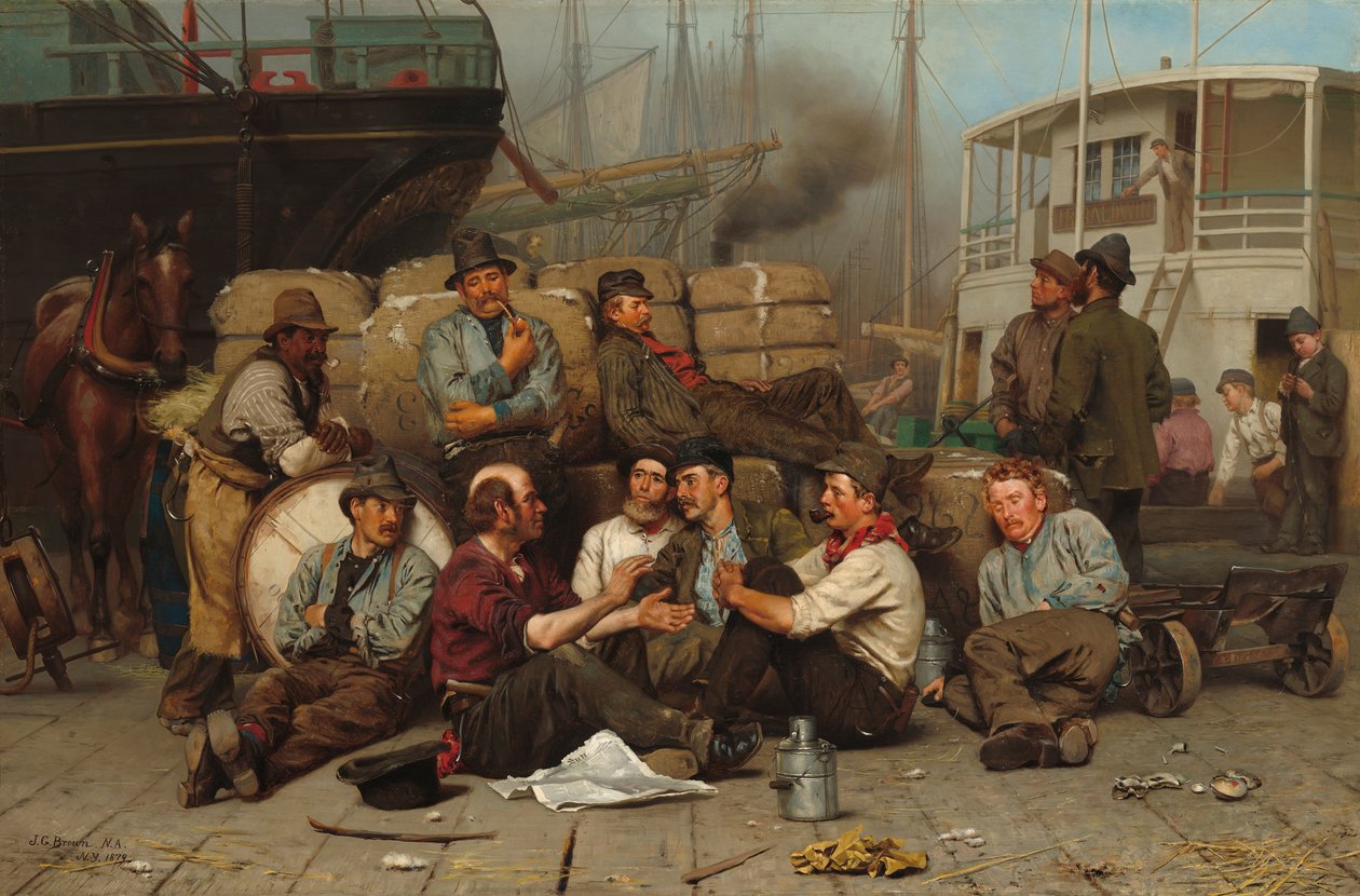 The Longshoremens Noon, 1879 by John George Brown