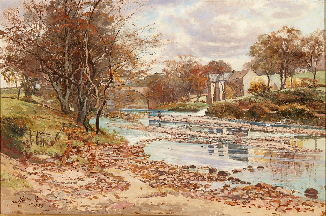 Old Mill on the Tyne, Haddington by John Glass