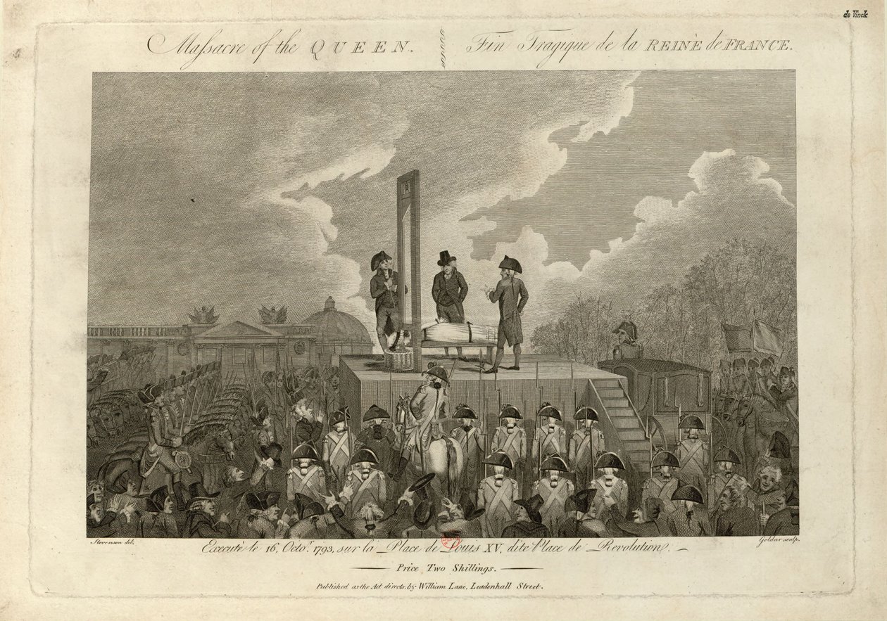 The Execution of Marie Antoinette on October 16, 1793, 1793-1794 by John Goldar