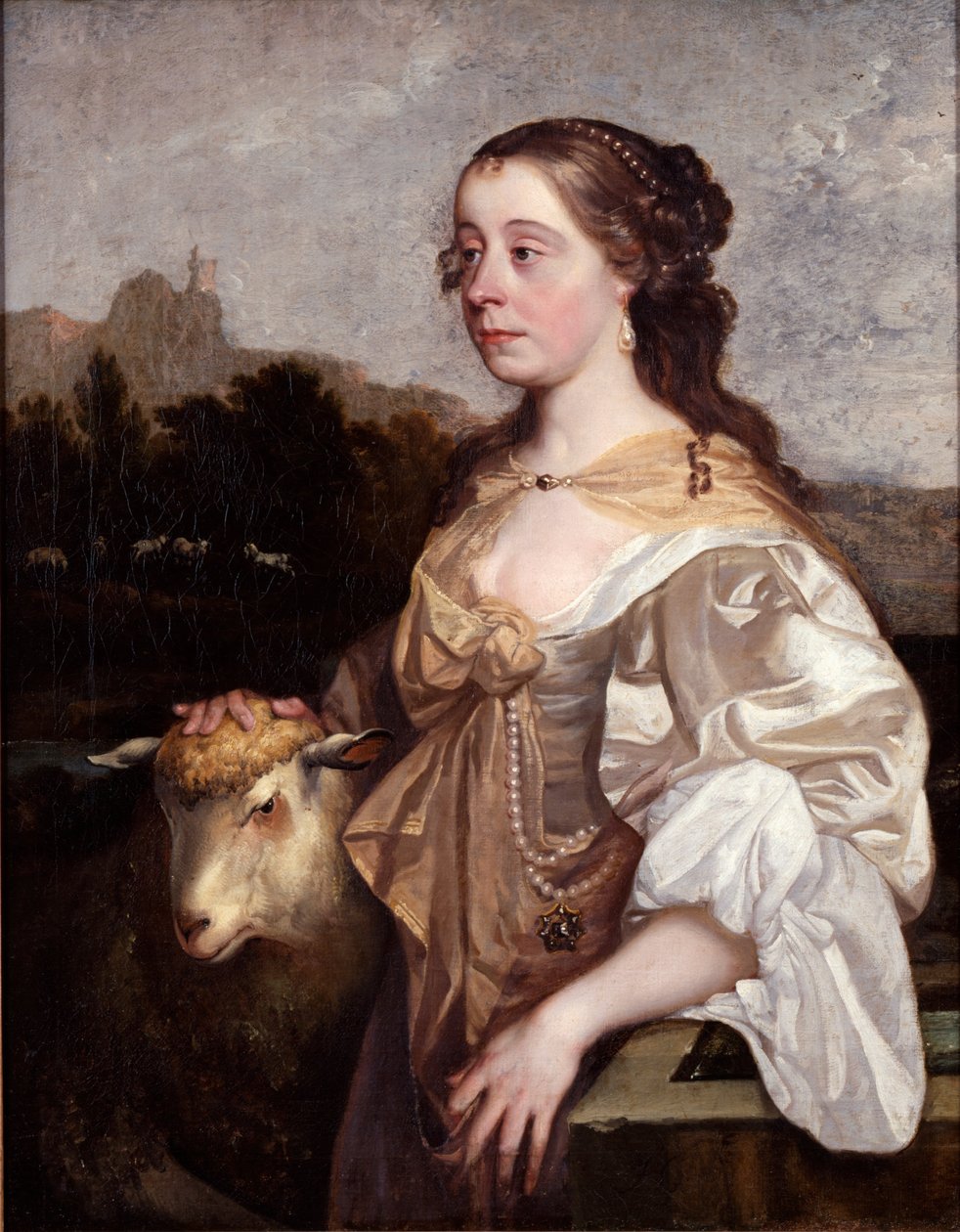 A Lady as a Shepherdess by John Greenhill