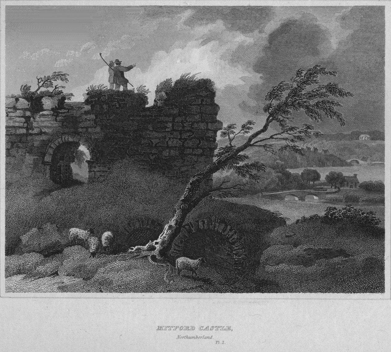 Mitford Castle, Northumberland by John Greig