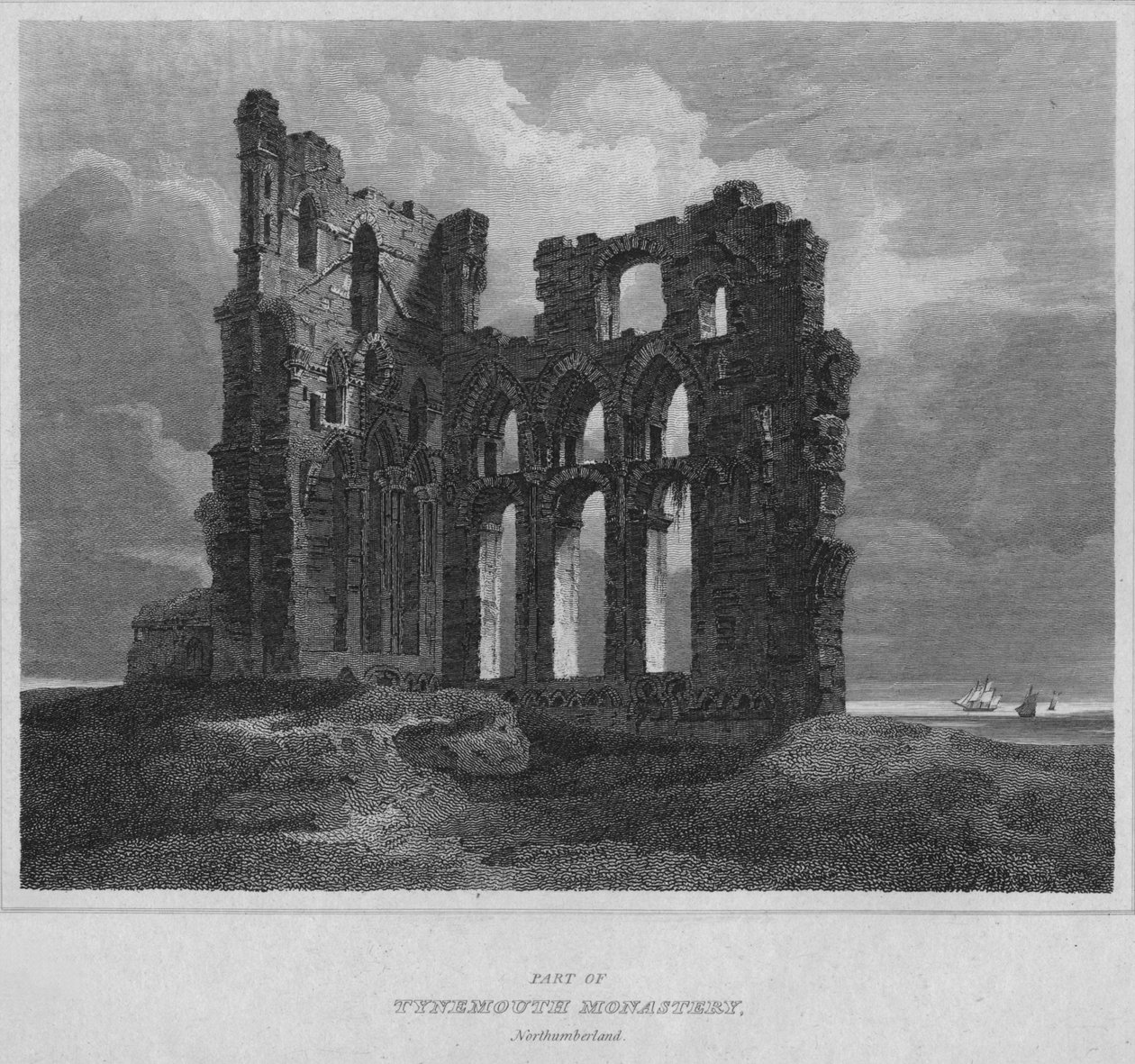 Part of Tynemouth Monastery, Northumberland by John Greig