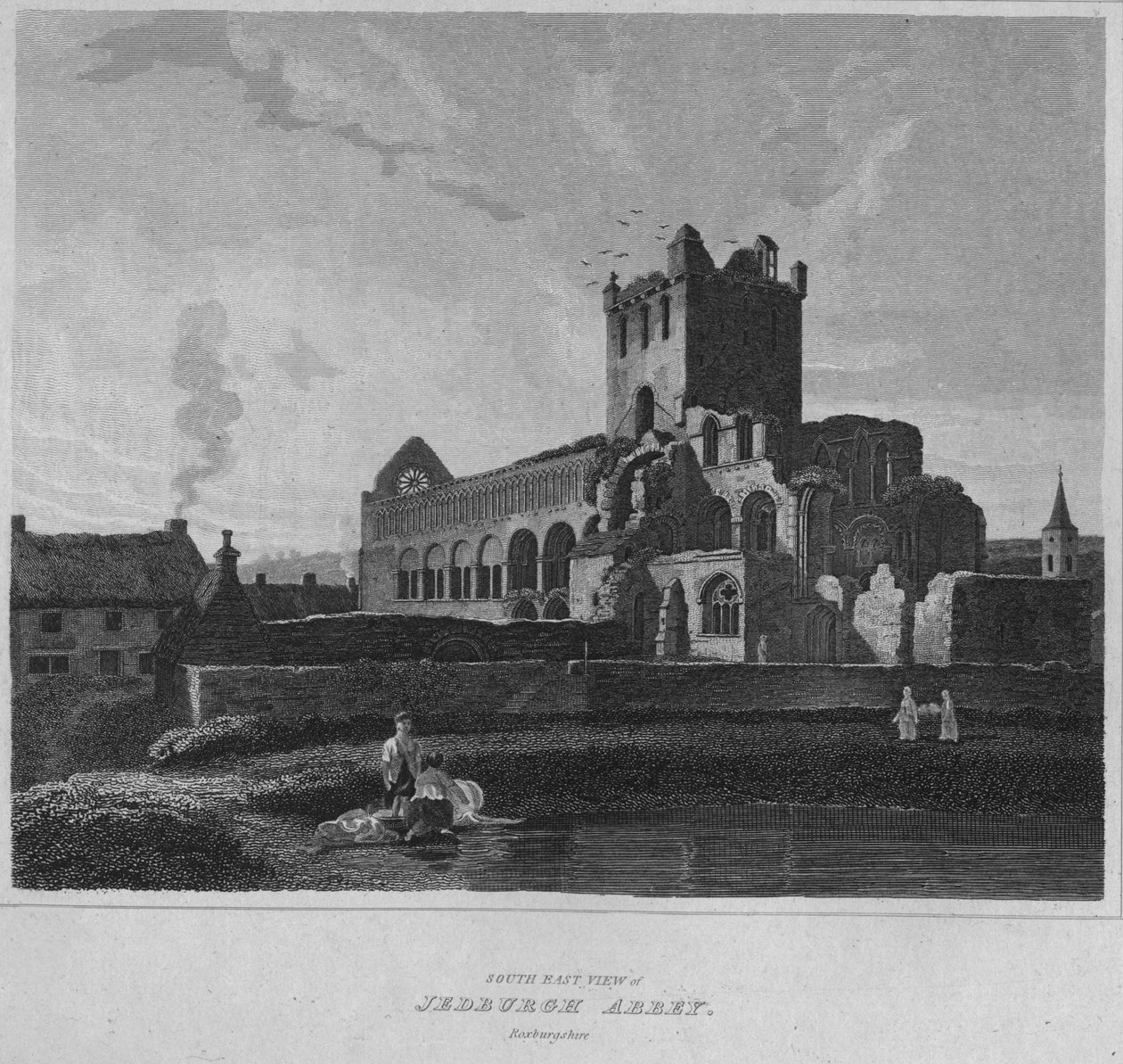 South East View of Jedburgh Abbey, Roxburghshire by John Greig