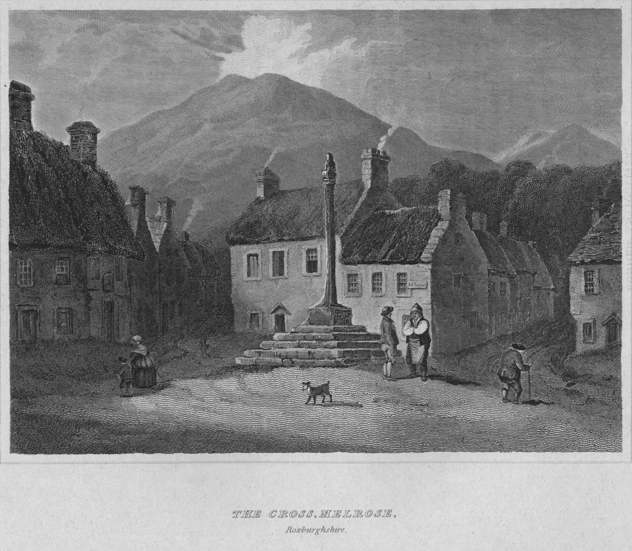The Cross, Melrose, Roxburghshire, 1814 by John Greig