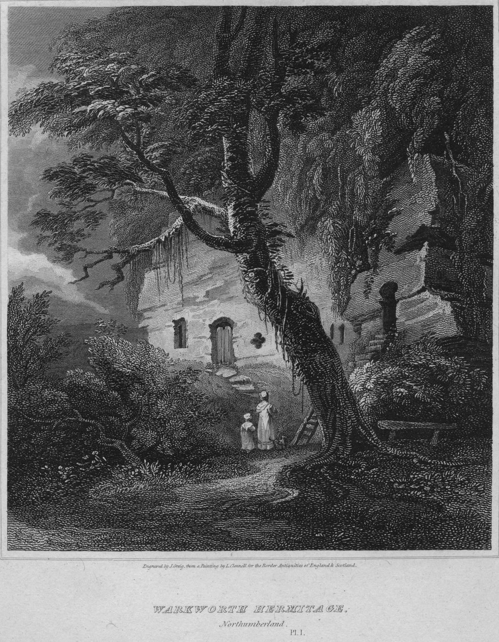 Warkworth Hermitage, Northumberland by John Greig