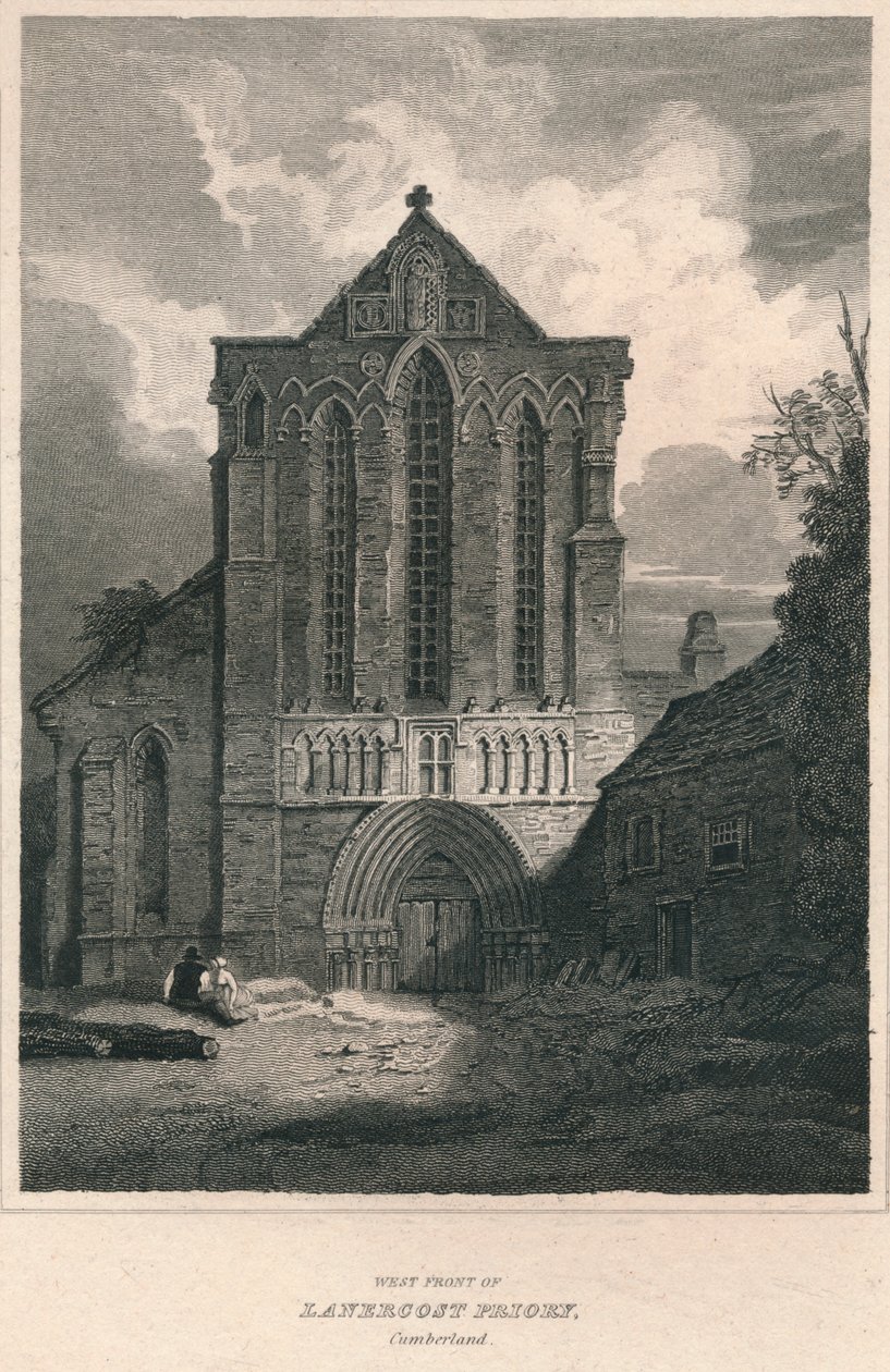 West Front of Lanercost Priory, Cumberland by John Greig