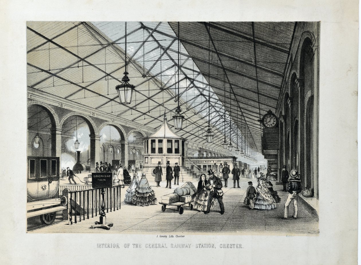 Interior of the General Railway Station, Chester by John Gresty