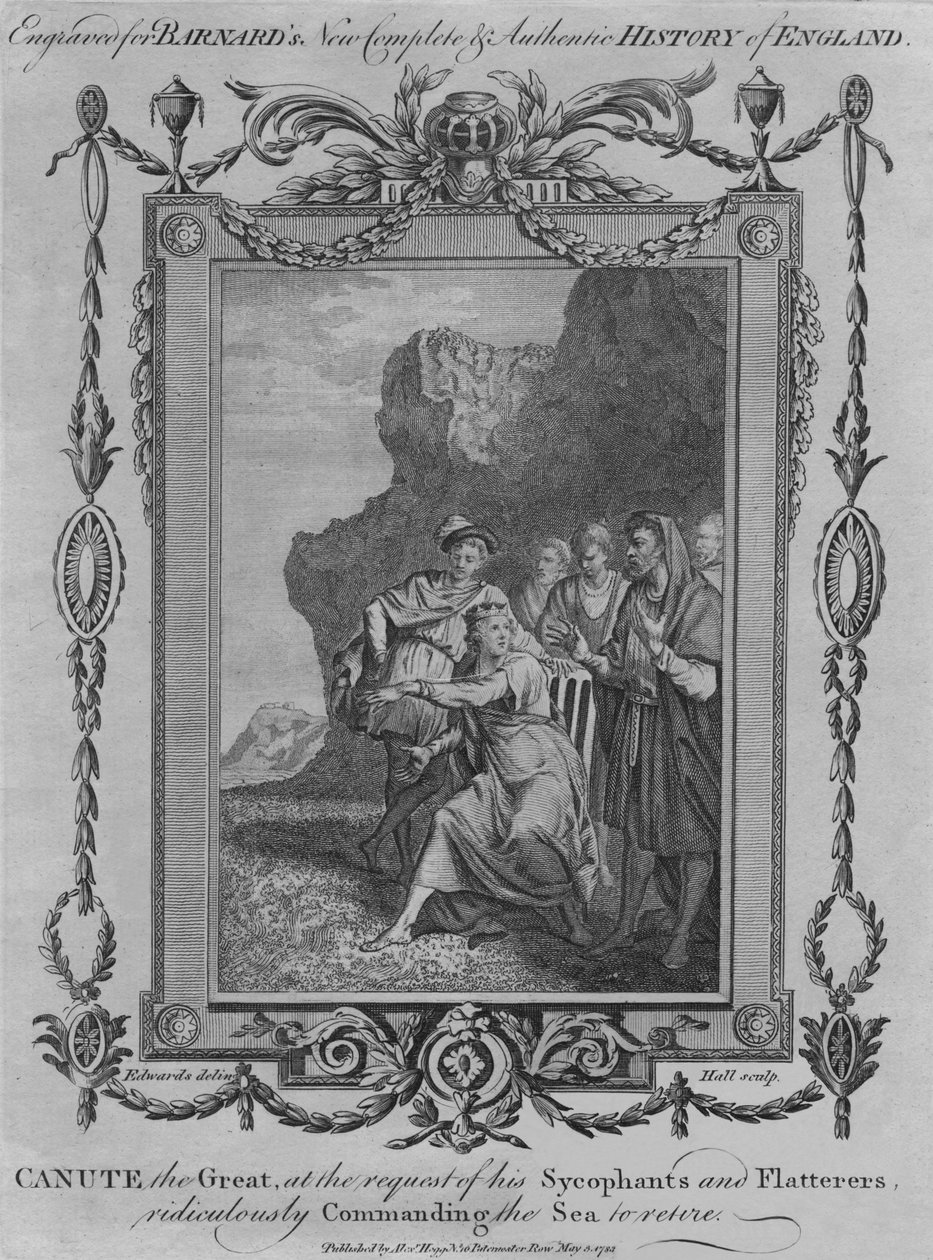 Canute the Great Commanding the Sea by John Hall