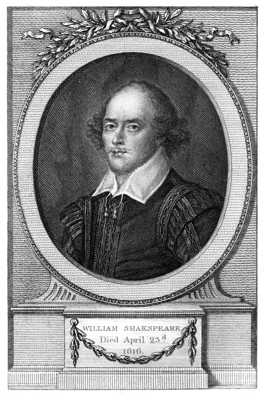 William Shakespeare, English poet and playwright, 1820 by John Hall