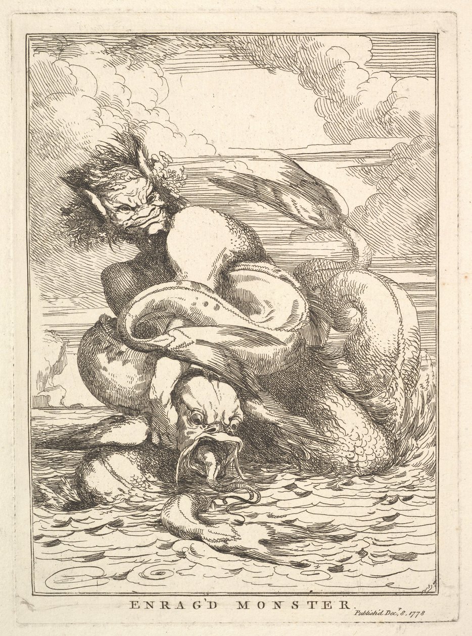 Enraged Monster, December 8, 1778 by John Hamilton Mortimer