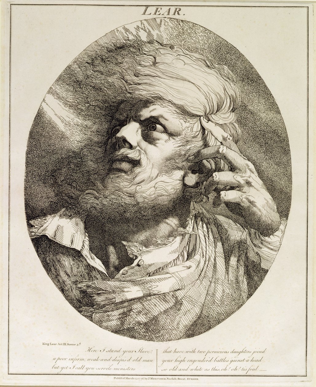 Lear, from King Lear, Act III, Scene 3 by John Hamilton Mortimer