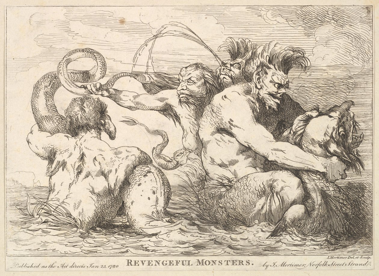 Revengeful Monsters, January 25, 1780 by John Hamilton Mortimer