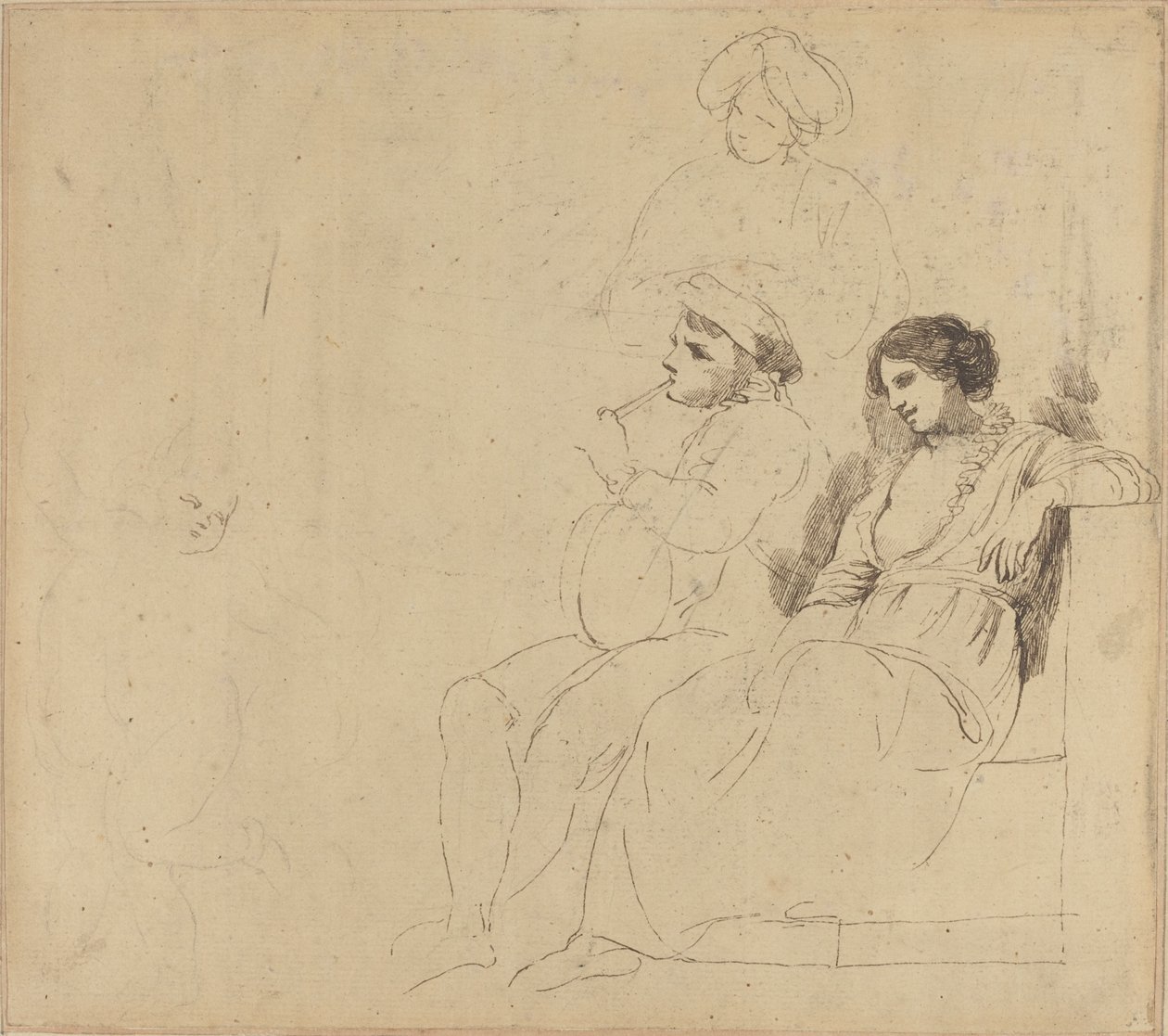 Study for "The Rustic Dancers" by John Hamilton Mortimer