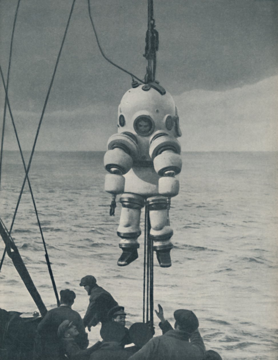 The Eternal Fight Against the Sea: Armoured Casing for the Deep-Sea Diver, c1935 by John Hammerton