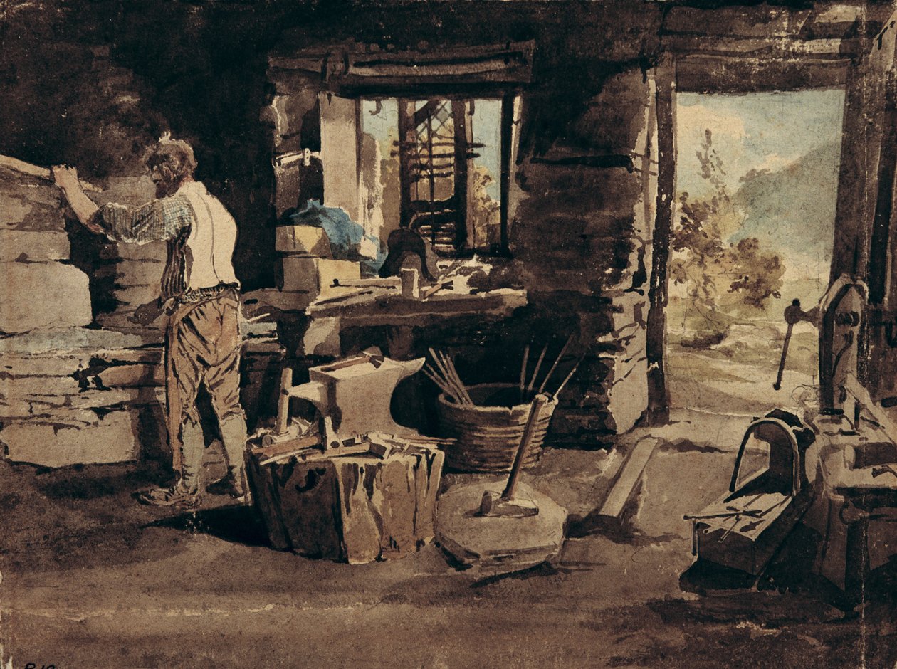 Interior of the Smithy, Ambleside by John Harden