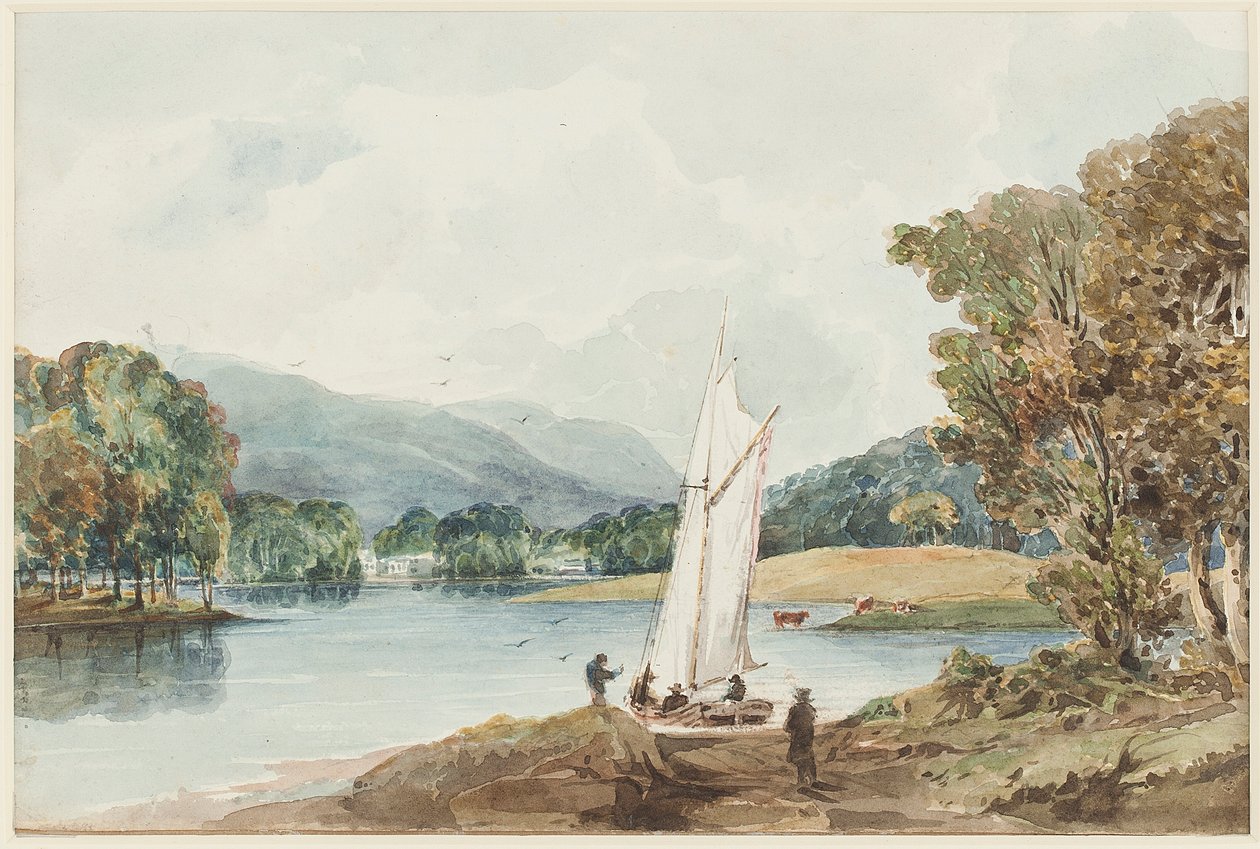 Lily of the Valley Island, Lake Windermere, Lake District, Cumbria, 1827 by John Harden