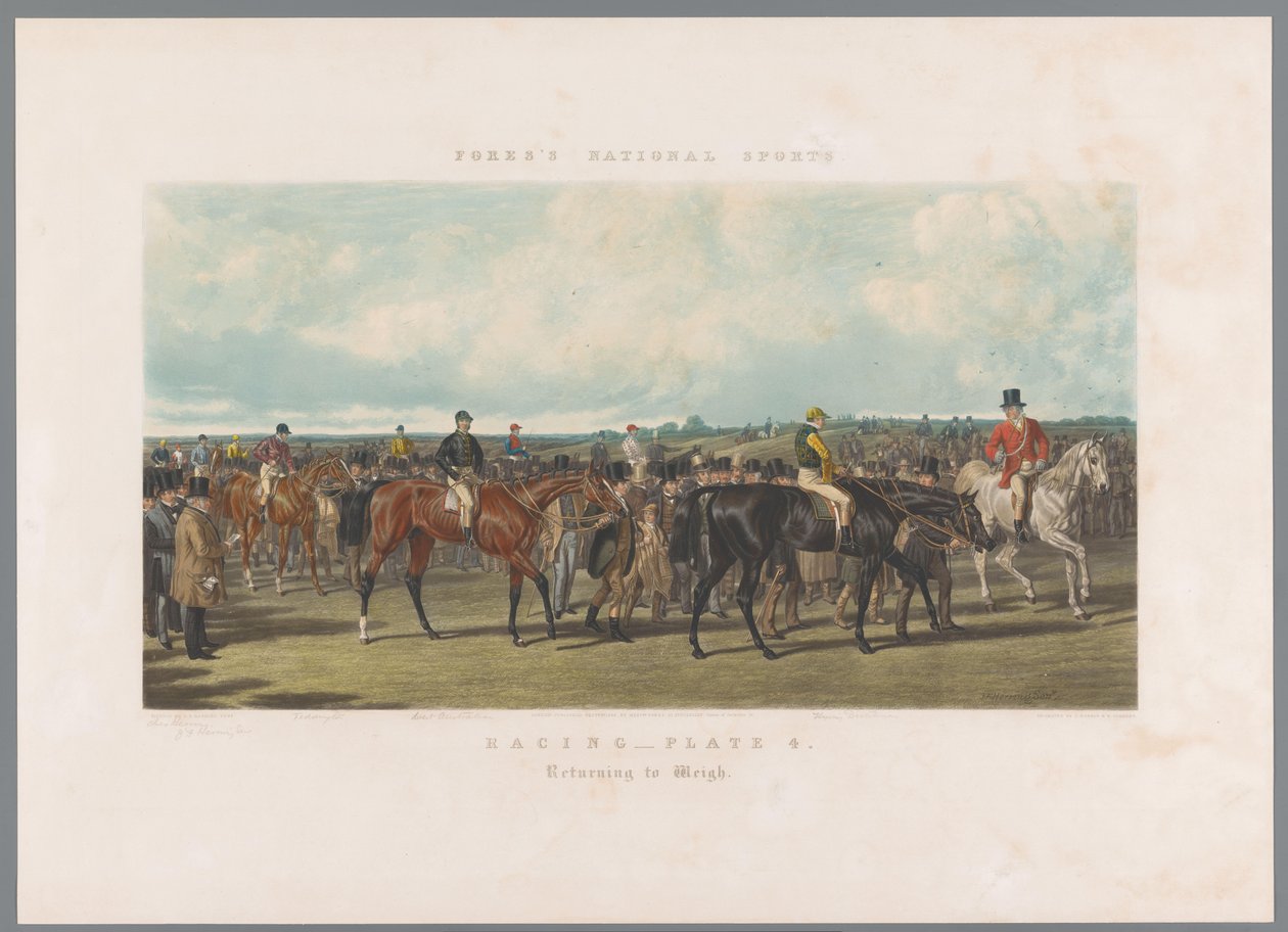 Return After the Horse Race (Plate 4) (Fores National Sports) by John Harris