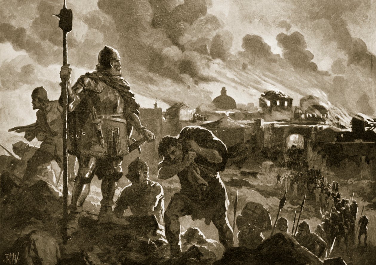 Ivan the Black sets fire to Zhabliak by John Harris Valda