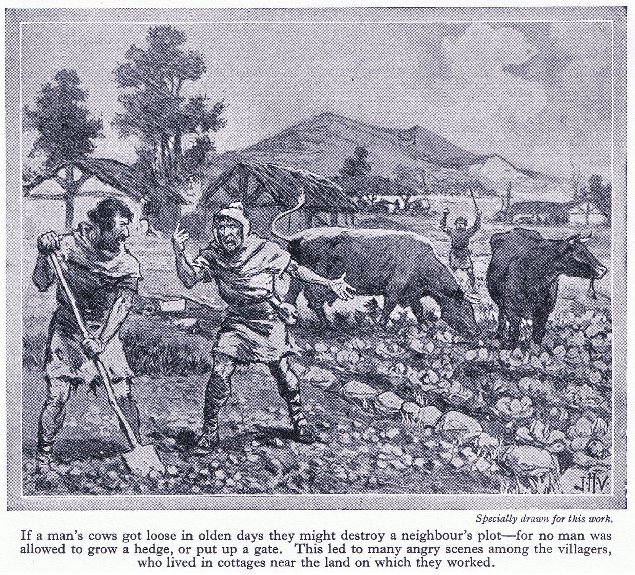 No Man Was Allowed to Grow a Hedge or Put Up a Gate. This Led to Many Arguments Amongst Villagers by John Harris Valda