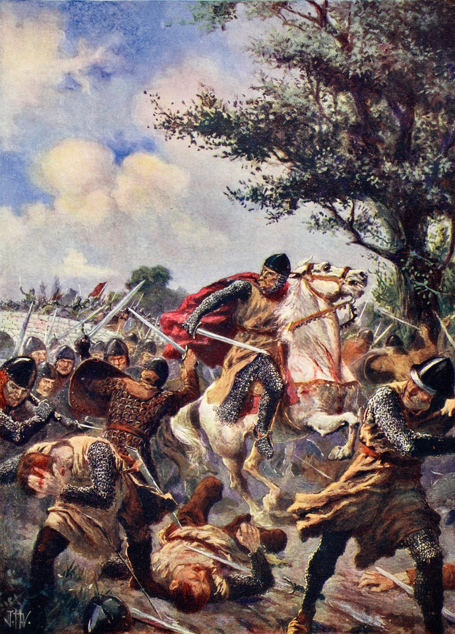 The Battle of Bouvines, 1214, illustration from 