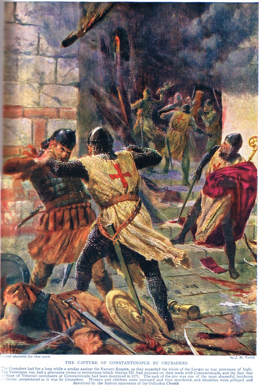 The Capture of Constantinople by Crusaders by John Harris Valda