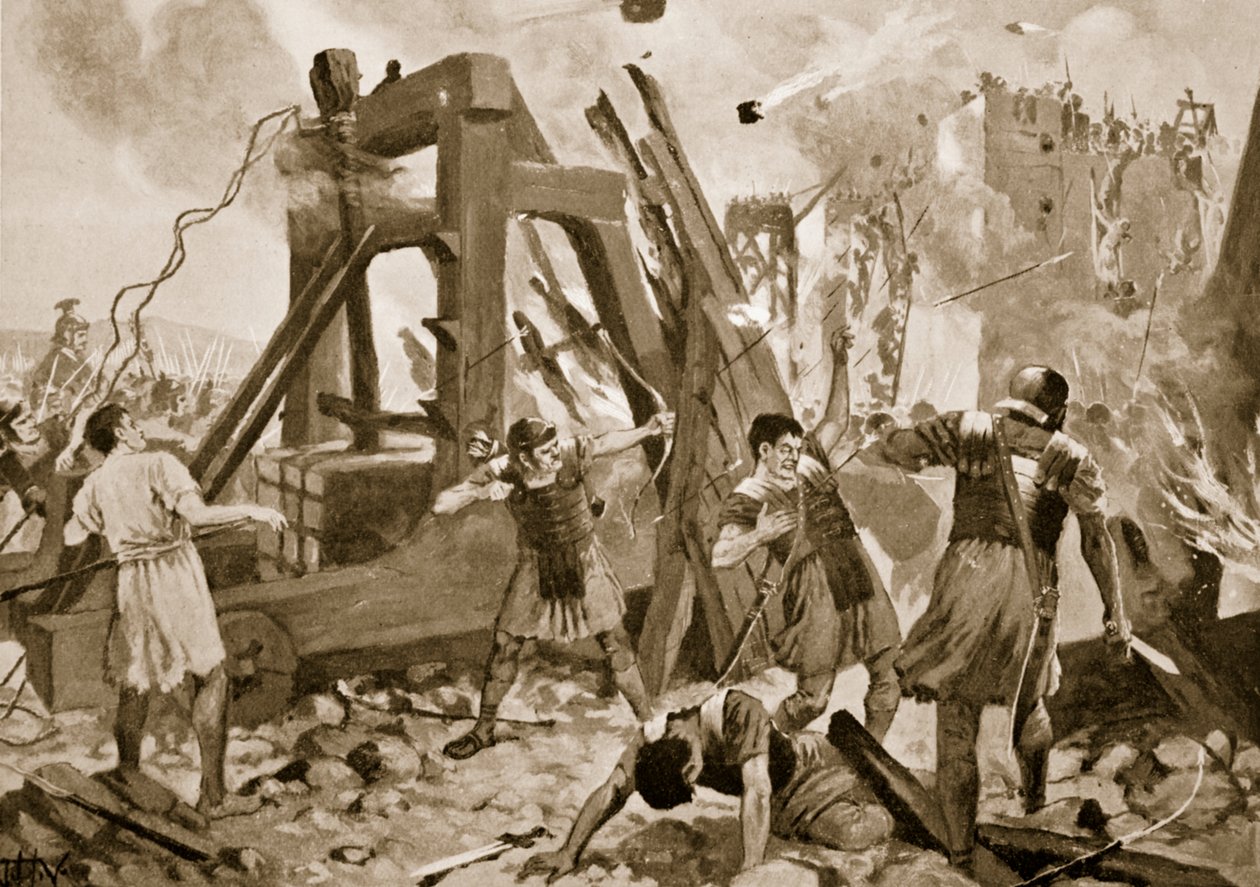 The Siege of Aquileia, 238 AD, illustration from 