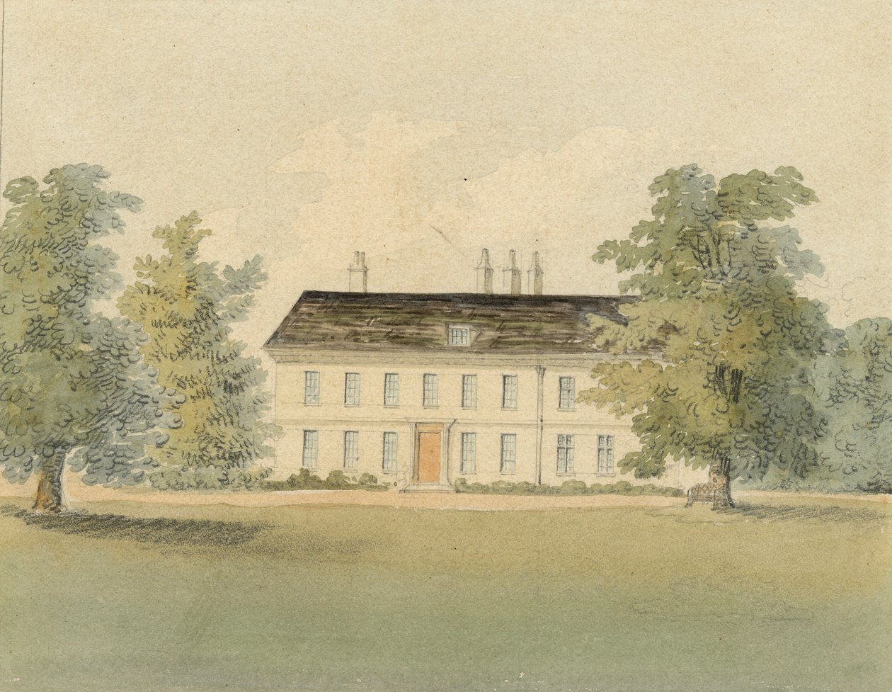 Parsonage of the Rev. Drummond, 1823 by John Hassell