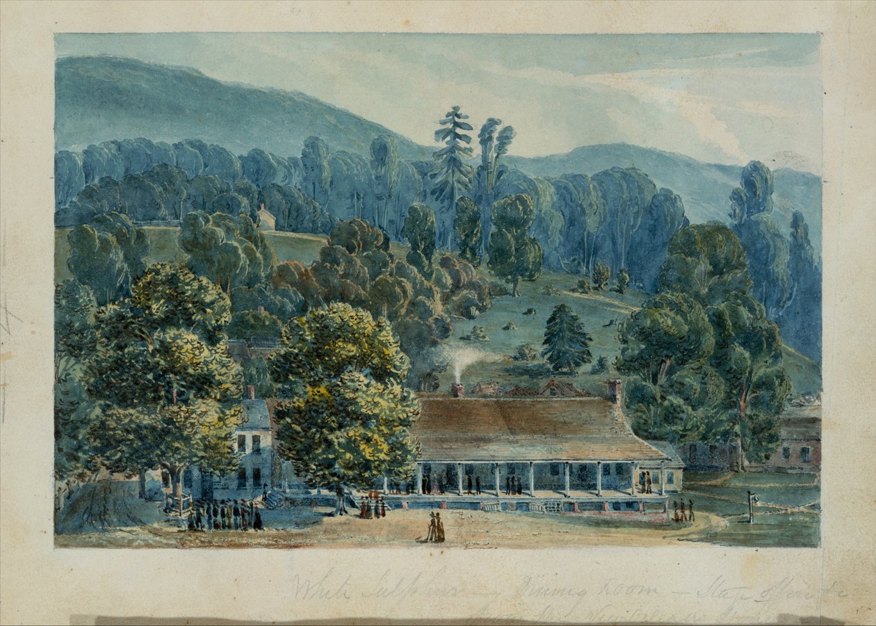 Dining Room and Stage Offices at White Sulphur Springs by John Hazelhurst Boneval Latrobe