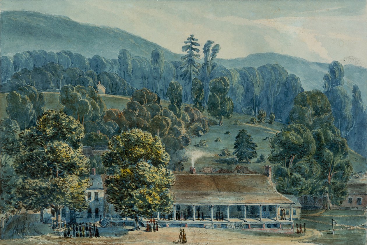 Dining Room and Stage Offices at White Sulphur Springs by John Hazelhurst Boneval Latrobe